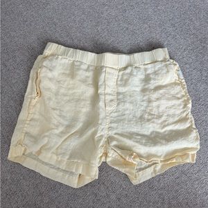 Onia yellow linen shorts